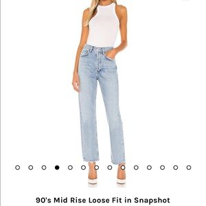 Agolde 90s Mid Rise Loose fit Snap Shot Sz 23 NWT